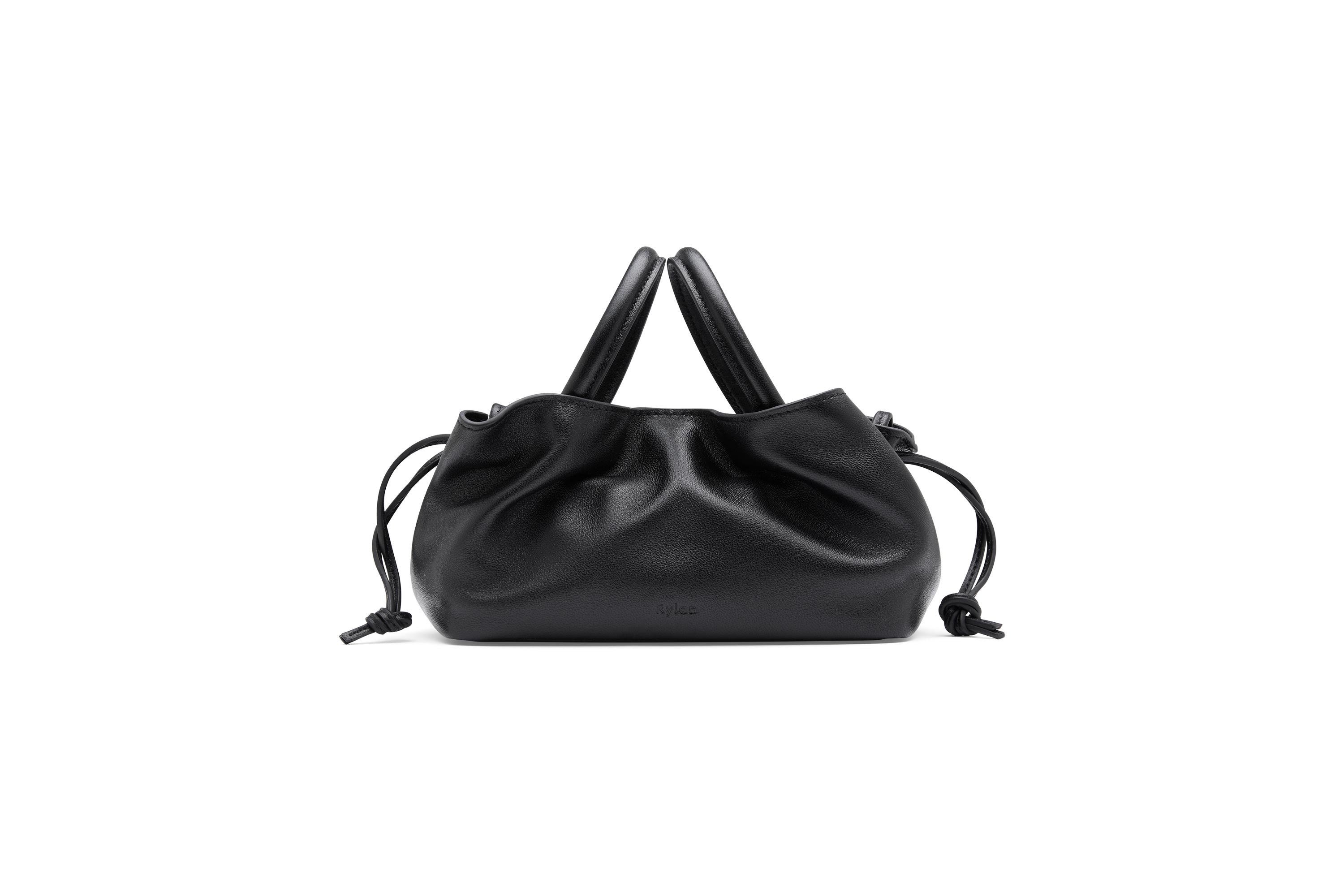 21.1 Black Smooth Mila Mini Tote