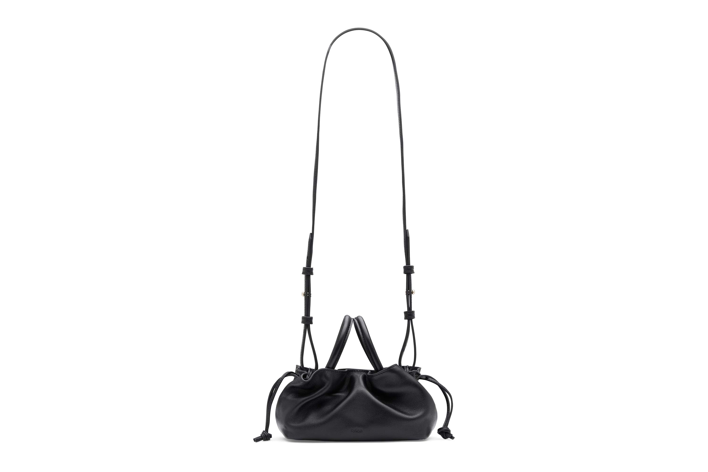 21.1 Black Smooth Mila Mini Tote