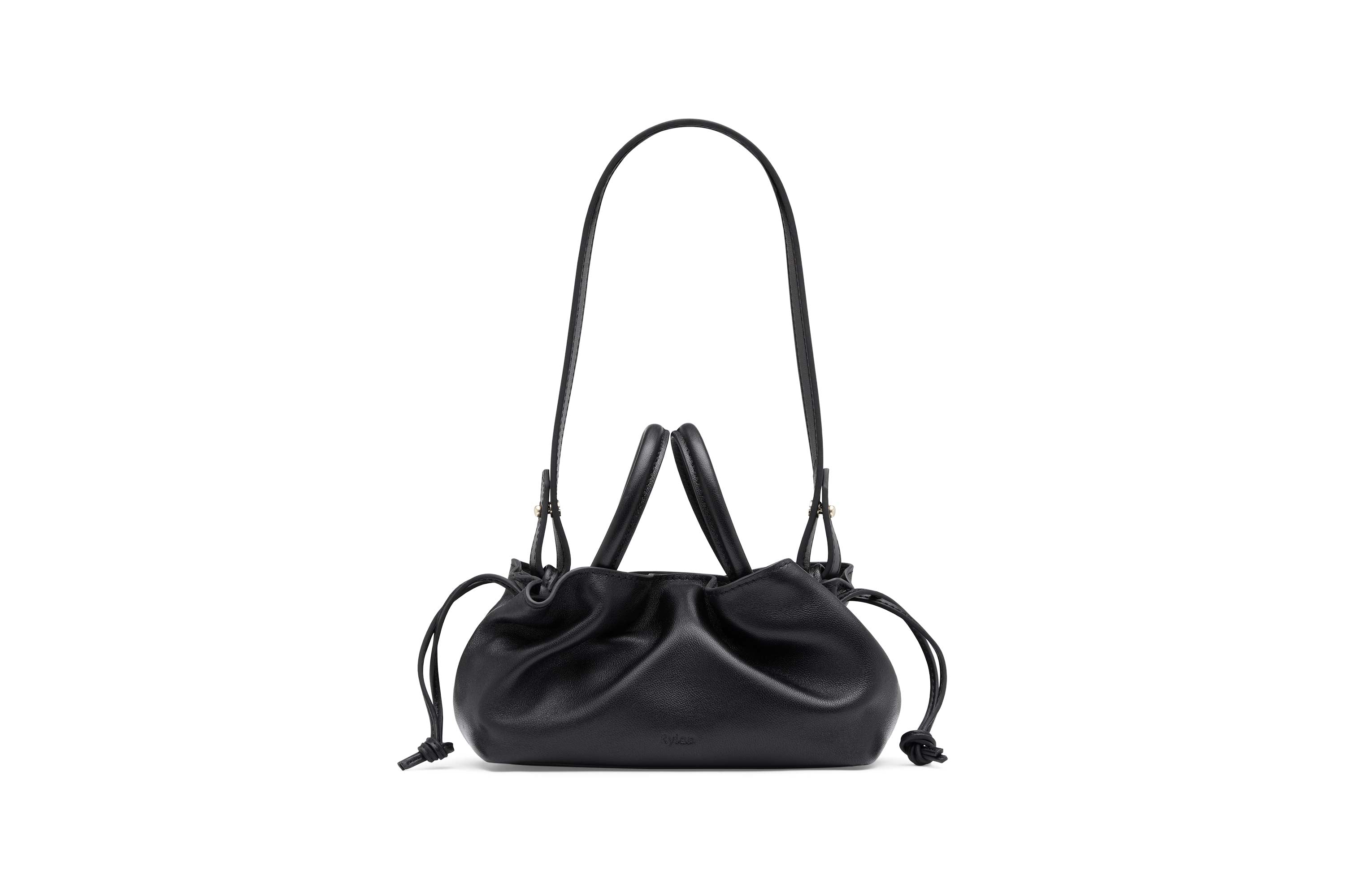 21.1 Black Smooth Mila Mini Tote