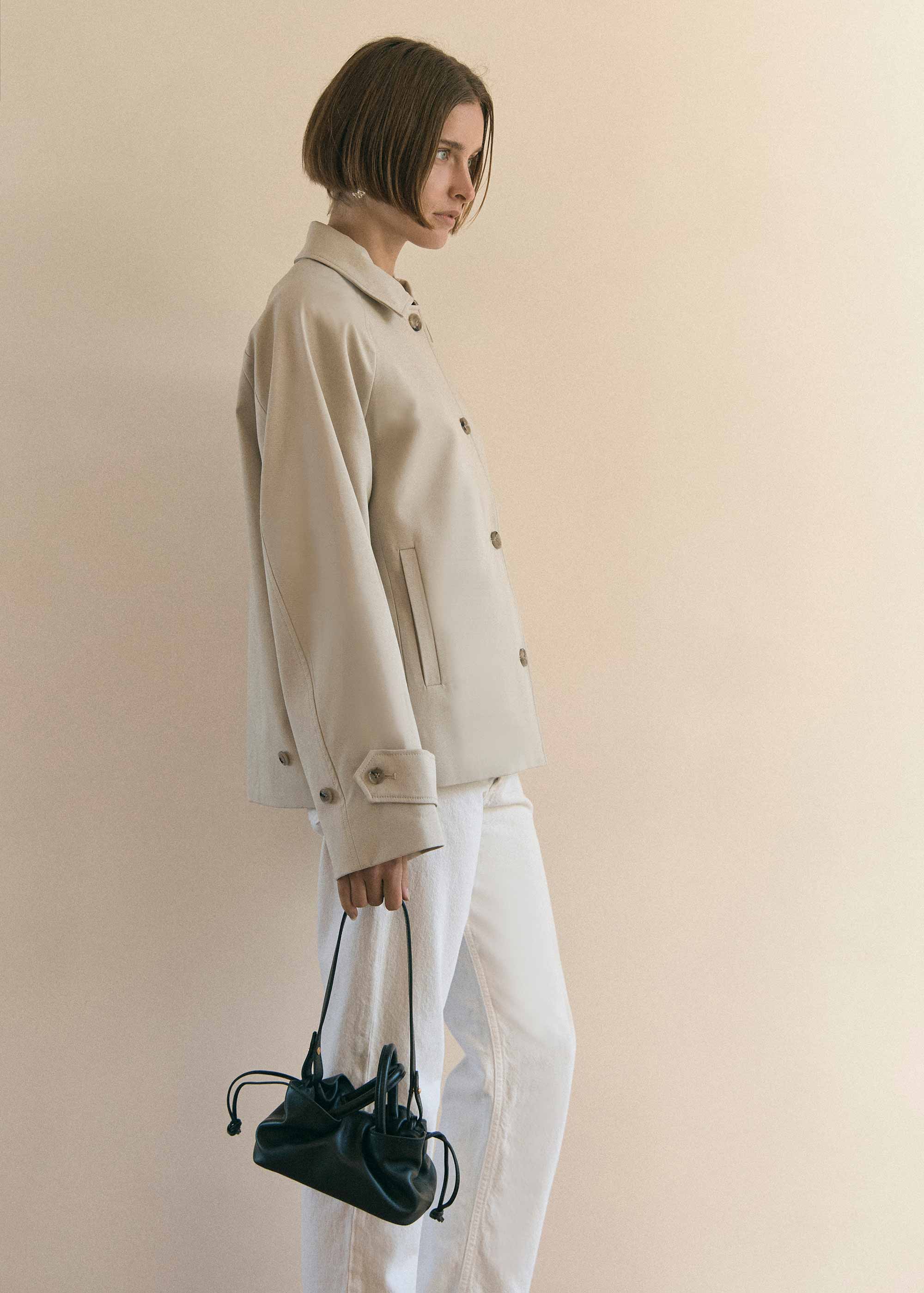 21.1 Black Smooth Mila Mini Tote