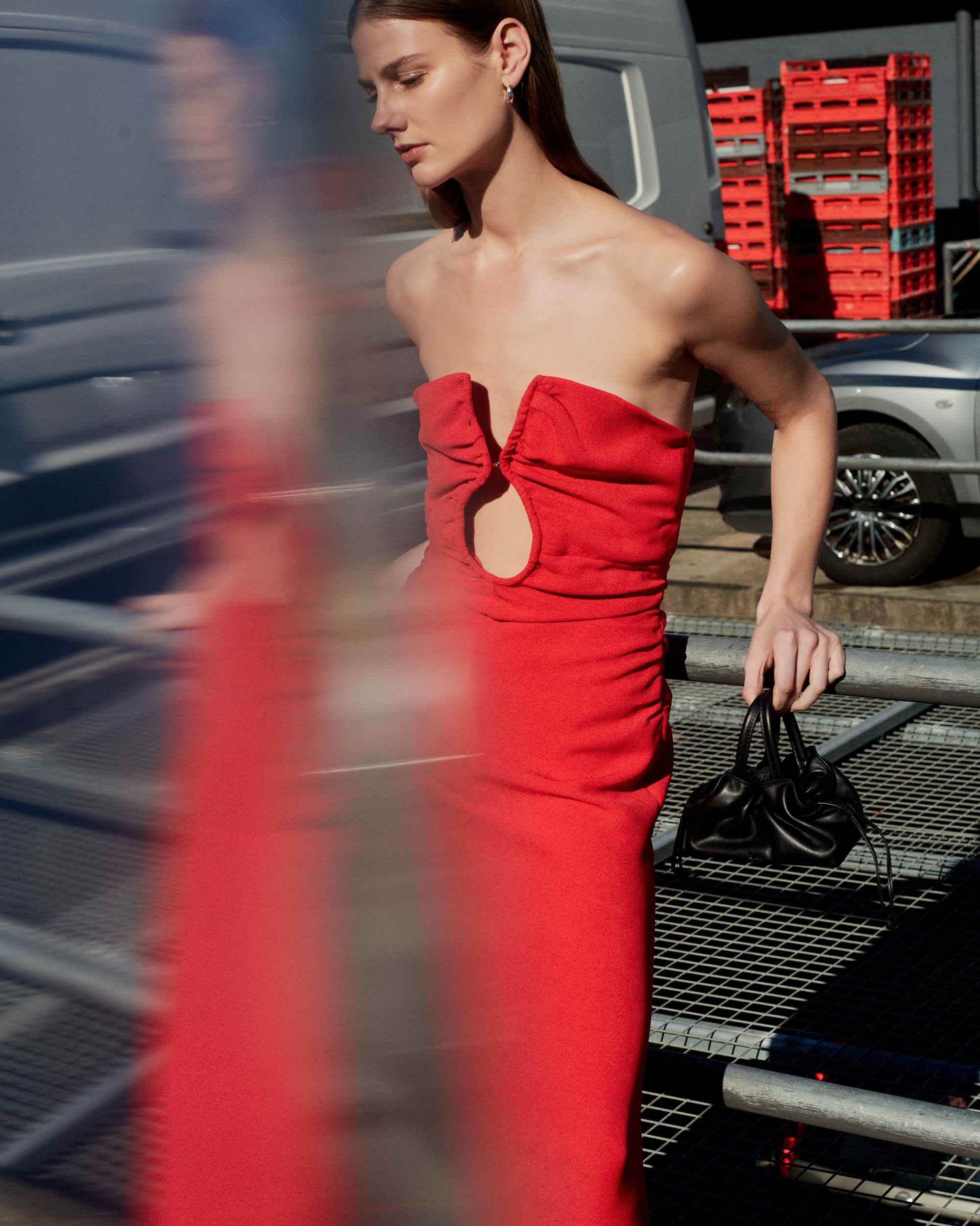 21.1 Black Smooth Mila Mini Tote