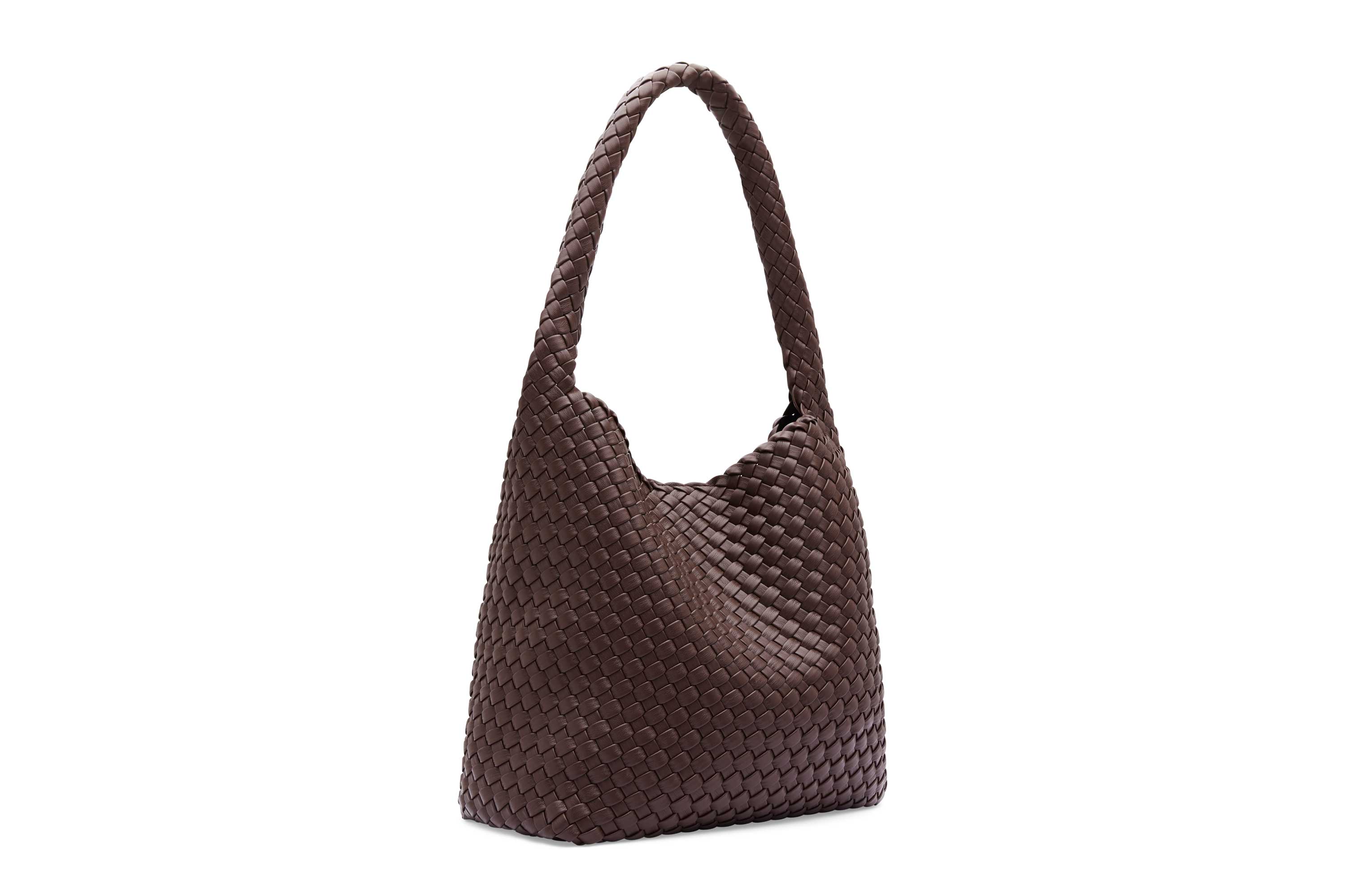 20.58 Brown Recycled Alt-Leather Woven Large Tote