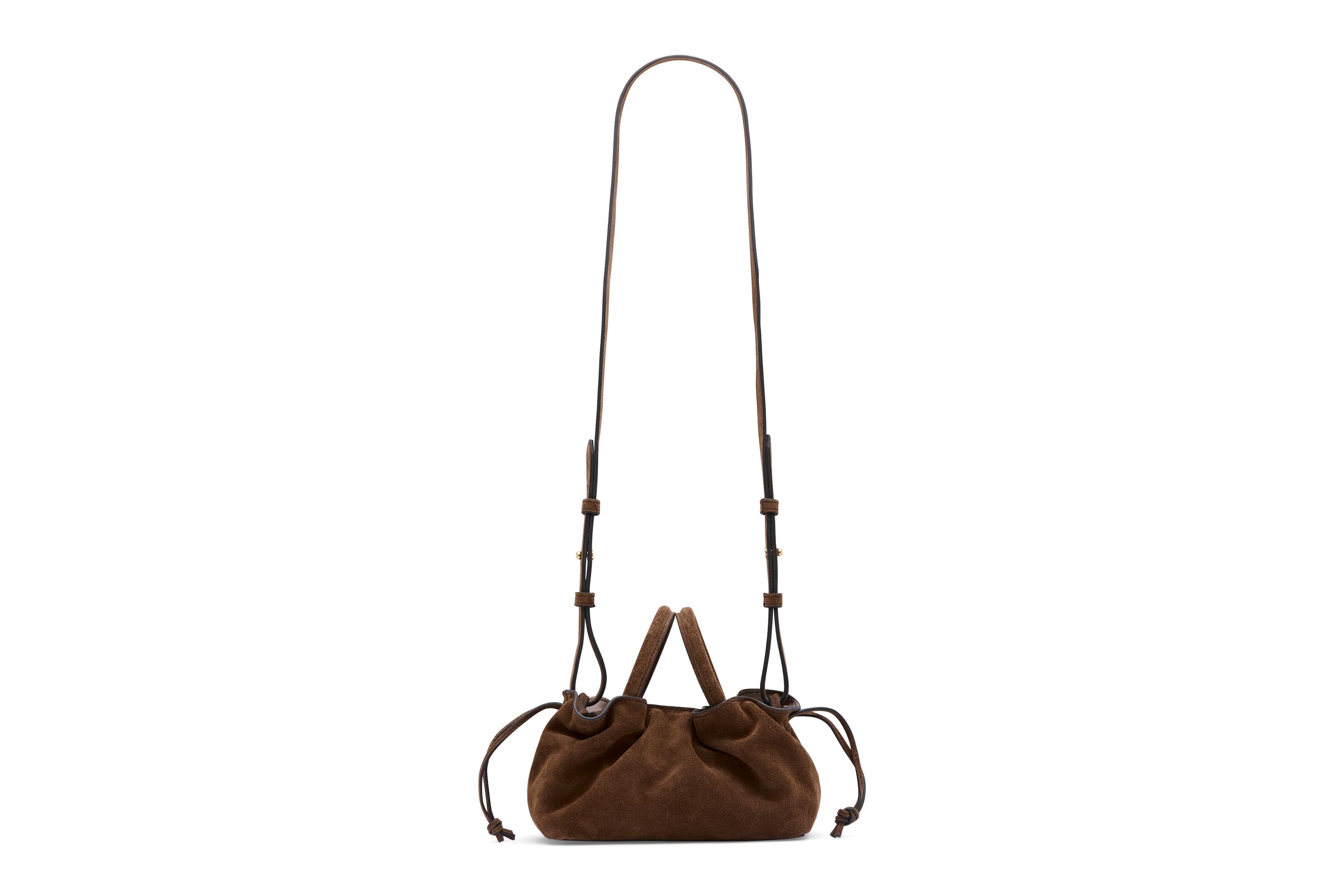 21.55 Brown Suede Mila Mini Tote
