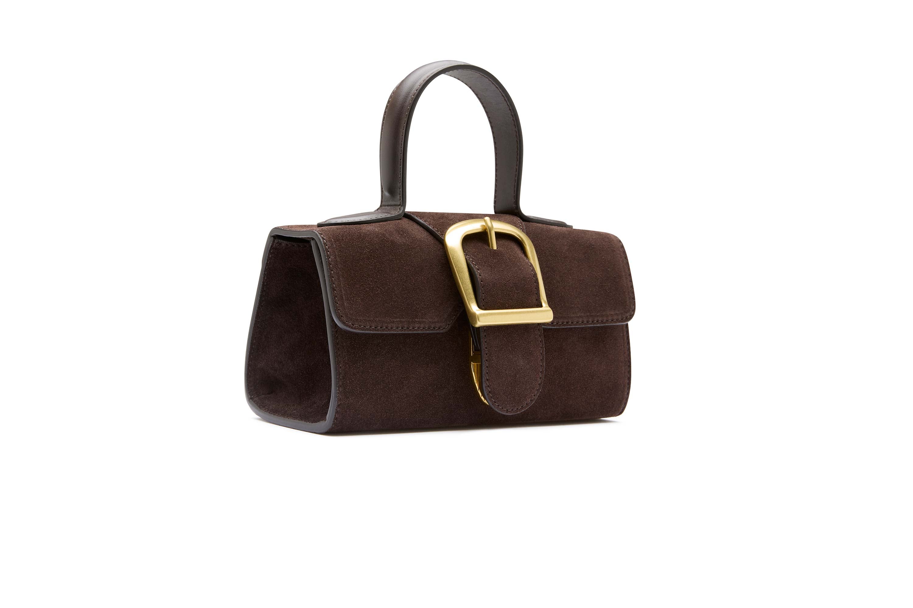 3.55 Brown Suede Mini Satchel