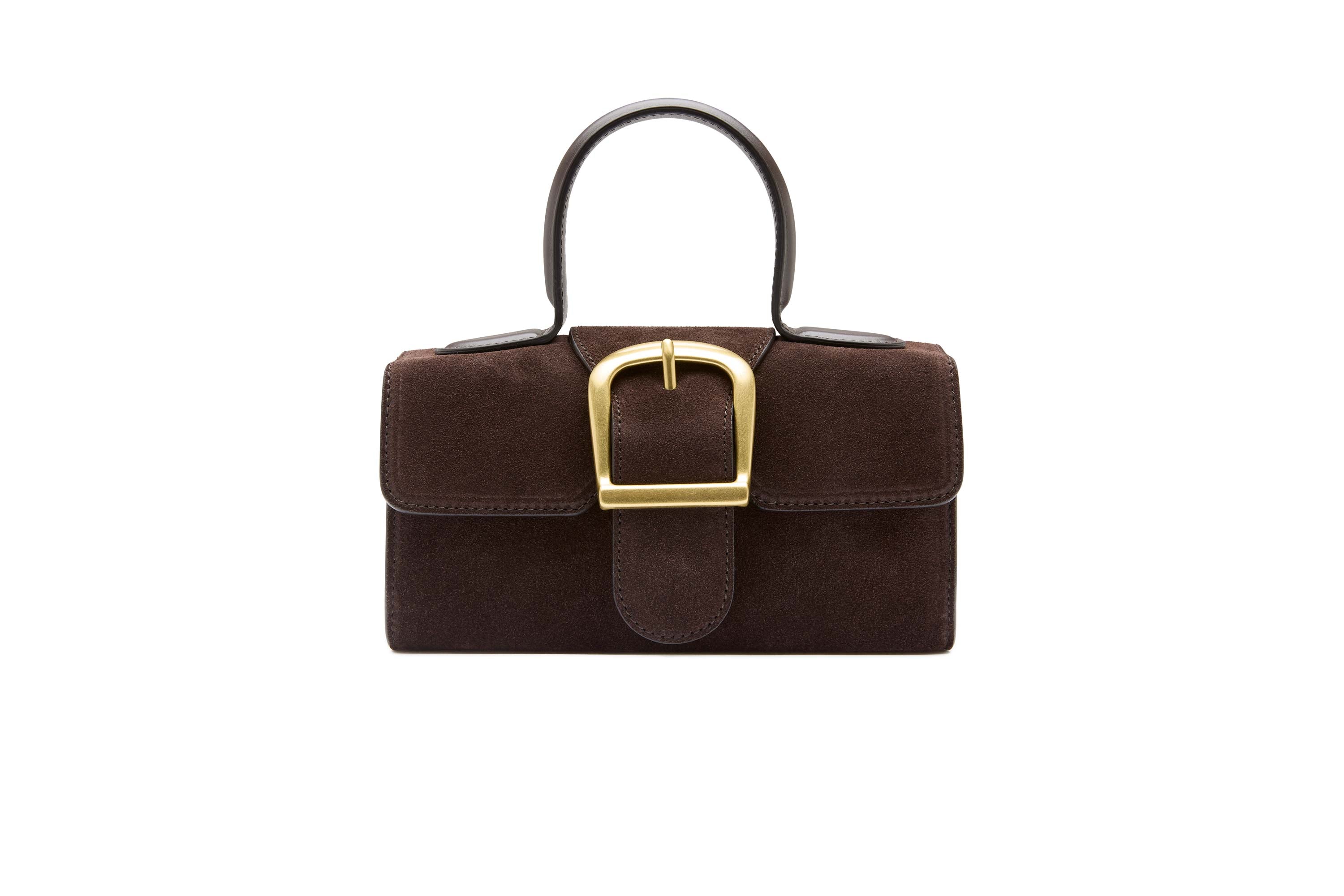 3.55 Brown Suede Mini Satchel